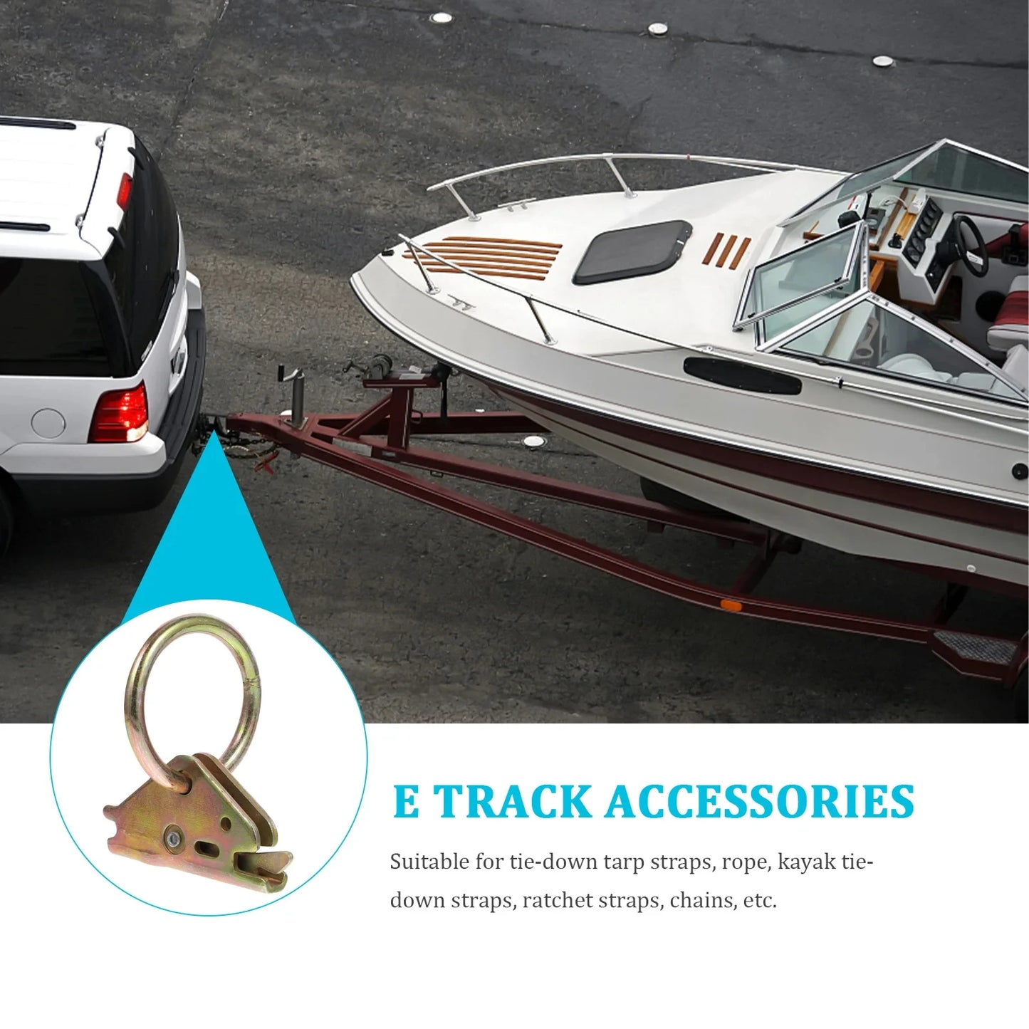 E-track O-Ring Tie-Down Anchors System for Trailers