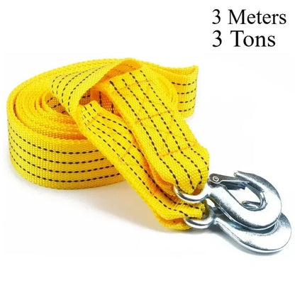 Heavy-Duty Winch Towing Strap with Hooks