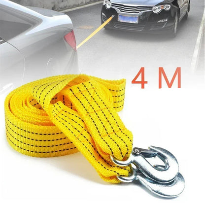 Heavy-Duty Winch Towing Strap with Hooks