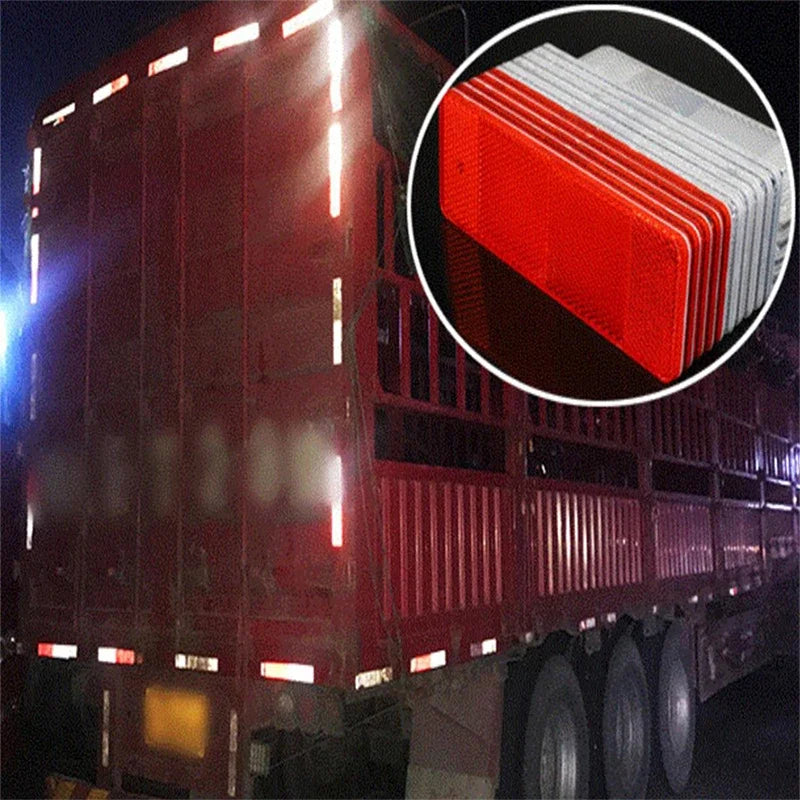 Red & White Warning Reflectors for Trucks