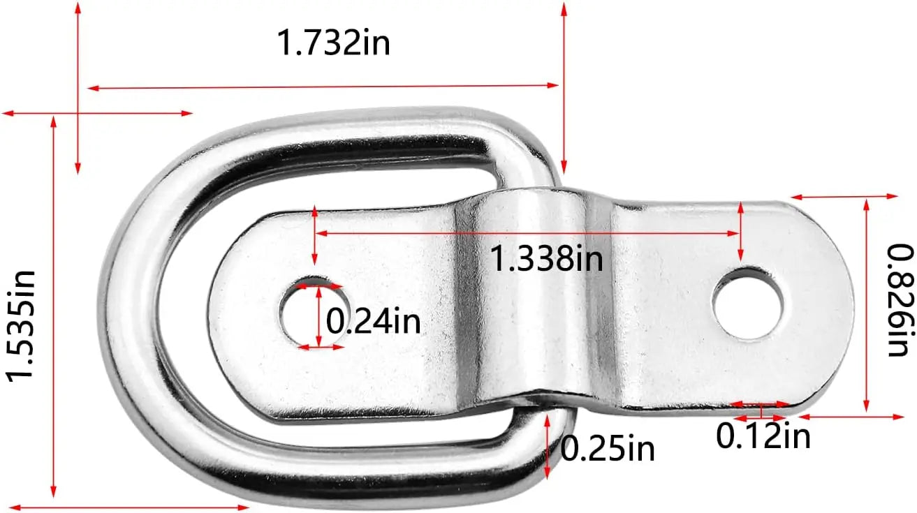 Heavy-Duty Tie-Down D-Ring Anchors for Trucks and Trailers