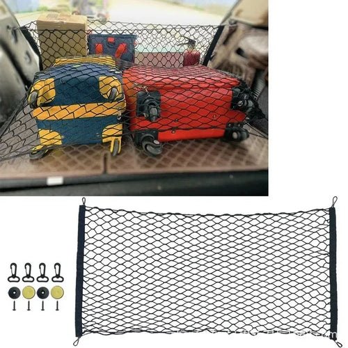 Stretchable Nylon Elastic Mesh Cargo Holder with Dual-Layer Design