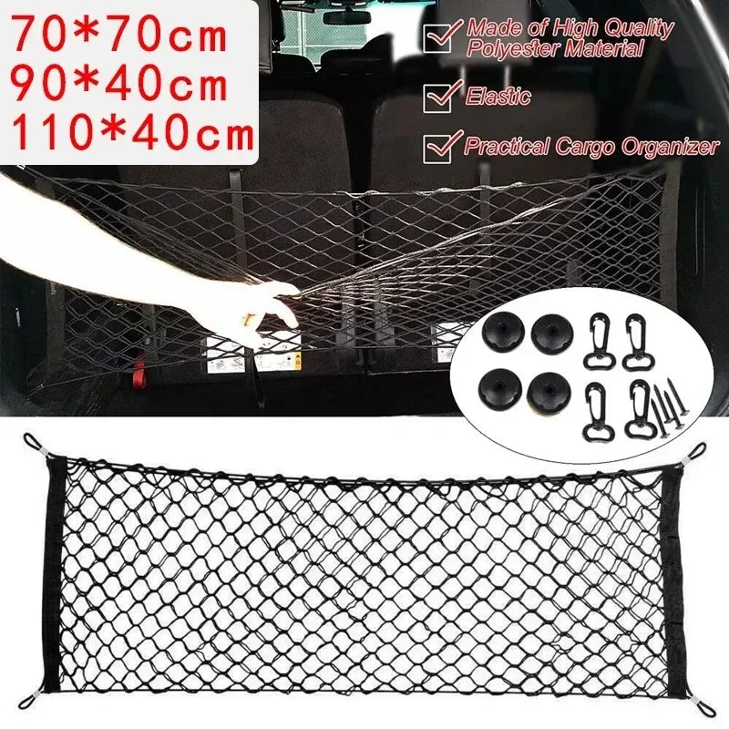 Stretchable Nylon Elastic Mesh Cargo Holder with Dual-Layer Design