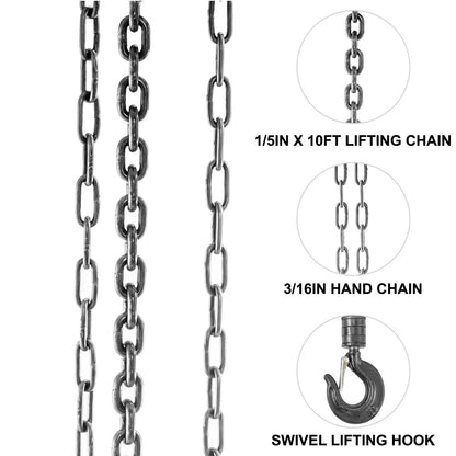 Anti-Rust Manual Chain Hoist with Dual Hook for Lifting, Pulling, and Construction Tasks