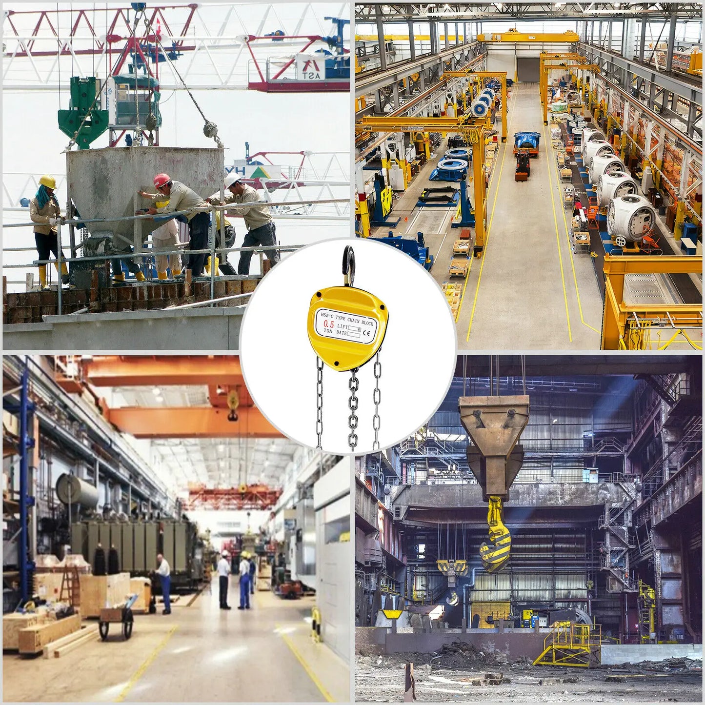 Anti-Rust Manual Chain Hoist with Dual Hook for Lifting, Pulling, and Construction Tasks